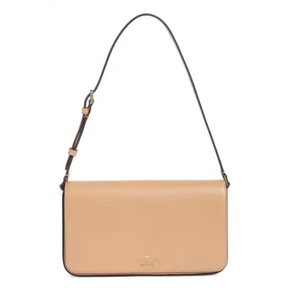 kate spade Handbags - NWT! Kate Spade New York Staci Saffiano Leather Shoulder Bag in Light Fawn